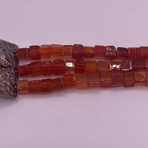 Silpada Extremely Rare Sterling & Carnelian Multi-Bead Unique Toggle Bracelet - Picture 15 of 17